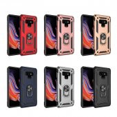 Samsung Galaxy Note 9 Kılıf Yüzüklü Magnetic Antişok Korumalı Silikon Kapak - 8