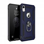 Apple iPhone XR 6.1 Kılıf Yüzüklü Magnetic Antişok Korumalı Silikon Kapak - 5