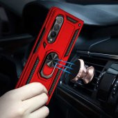Samsung Galaxy Z Fold 3 Kılıf Yüzüklü Magnetic Antişok Korumalı Silikon Kapak - 7