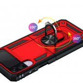 Samsung Galaxy Z Flip 3 Kılıf Yüzüklü Magnetic Antişok Korumalı Silikon Kapak - 8
