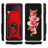 Samsung Galaxy Z Flip 3 Kılıf Yüzüklü Magnetic Antişok Korumalı Silikon Kapak - 9
