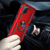 Oppo A52 Kılıf Yüzüklü Magnetic Antişok Korumalı Silikon Kapak - 4