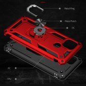 Oppo A15 Kılıf Yüzüklü Magnetic Antişok Korumalı Silikon Kapak - 6
