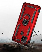 Oppo A15 Kılıf Yüzüklü Magnetic Antişok Korumalı Silikon Kapak - 8
