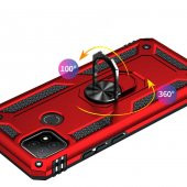 Oppo A15 Kılıf Yüzüklü Magnetic Antişok Korumalı Silikon Kapak - 9