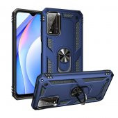 Xiaomi Redmi Note 9 4G Kılıf Yüzüklü Magnetic Antişok Korumalı Silikon Kapak - 1