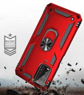 Xiaomi Redmi Note 9 4G Kılıf Yüzüklü Magnetic Antişok Korumalı Silikon Kapak - 9