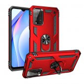Xiaomi Redmi Note 9 4G Kılıf Yüzüklü Magnetic Antişok Korumalı Silikon Kapak - 12