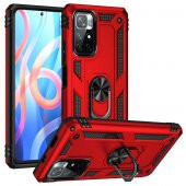 Xiaomi Redmi Note 11 5G Kılıf Yüzüklü Magnetic Antişok Korumalı Silikon Kapak - 11