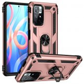 Xiaomi Redmi Note 11 5G Kılıf Yüzüklü Magnetic Antişok Korumalı Silikon Kapak - 12
