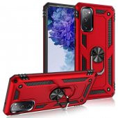 Samsung Galaxy S20 FE Kılıf Yüzüklü Magnetic Antişok Korumalı Silikon Kapak - 8