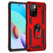 Xiaomi Redmi 10 Kılıf Yüzüklü Magnetic Antişok Korumalı Silikon Kapak - 5
