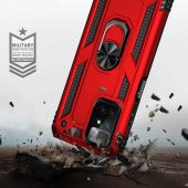 Xiaomi Redmi 10 Kılıf Yüzüklü Magnetic Antişok Korumalı Silikon Kapak - 6