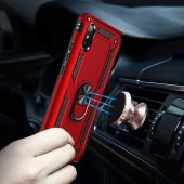 Xiaomi Redmi 9A Kılıf Yüzüklü Magnetic Antişok Korumalı Silikon Kapak - 12