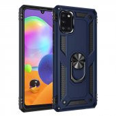 Samsung Galaxy A31 Kılıf Yüzüklü Magnetic Antişok Korumalı Silikon Kapak - 5