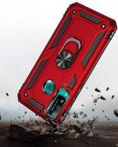 Huawei P40 Lite E Kılıf Yüzüklü Magnetic Antişok Korumalı Silikon Kapak - 10