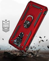 Xiaomi Redmi Note 9 Kılıf Yüzüklü Magnetic Antişok Korumalı Silikon Kapak - 11