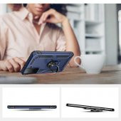 Samsung Galaxy S21 Plus Kılıf Yüzüklü Magnetic Antişok Korumalı Silikon Kapak - 8