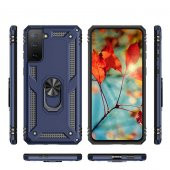 Samsung Galaxy S21 Plus Kılıf Yüzüklü Magnetic Antişok Korumalı Silikon Kapak - 9