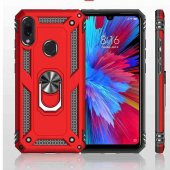 Xiaomi Redmi Note 7 Kılıf Yüzüklü Magnetic Antişok Korumalı Silikon Kapak - 1