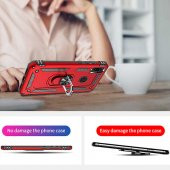 Xiaomi Redmi Note 7 Kılıf Yüzüklü Magnetic Antişok Korumalı Silikon Kapak - 9