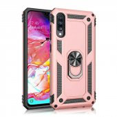 Samsung Galaxy A30S Kılıf Yüzüklü Magnetic Antişok Korumalı Silikon Kapak - 6