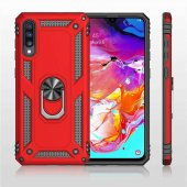 Samsung Galaxy A30S Kılıf Yüzüklü Magnetic Antişok Korumalı Silikon Kapak - 9