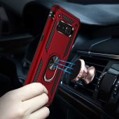 Samsung Galaxy Note 8 Kılıf Yüzüklü Magnetic Antişok Korumalı Silikon Kapak - 6