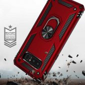 Samsung Galaxy Note 8 Kılıf Yüzüklü Magnetic Antişok Korumalı Silikon Kapak - 10