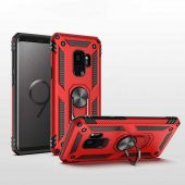 Samsung Galaxy S9 Kılıf Yüzüklü Magnetic Antişok Korumalı Silikon Kapak - 5