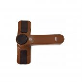 5 Adet Pvc Pencere Çocuk Emniyet Kilidi Düğmeli Açık Kahve - 1