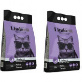 Lindocat Hijyenik Topaklaşan Lavantalı İnce Taneli Kedi Kumu 10 l x 2 Adet - 1