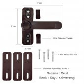 5 Adet Pvc Pencere Çocuk Emniyet Kilidi Düğmeli Koyu Kahve - 2