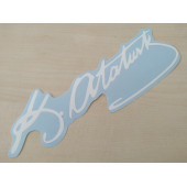 K. ATATÜRK STİCKER Beyaz 22x6cm ATATÜRK İMZASI STİCKER, ATATÜRK ETİKETİ, ATATÜRK ÇIKARTMASI - 1