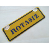 SARI DEKOR PLAKA - ROTASIZ (22x7,5cm) vantuzlu Pleksi (Dekor Levha) SARI PLAKA thumbnail 1