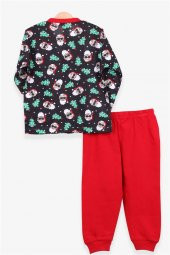 Erkek Bebek Pijama Takımı Yılbaşı Temalı Siyah Soft Giyim Soft (9 Ay) - 2