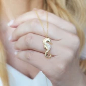 925 Ayar Gümüş Denizatı Kolye thumbnail 3