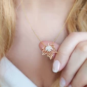 925 Ayar Gümüş Çınar Yaprağı Kolye thumbnail 1