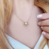 925 Ayar Gümüş Çınar Yaprağı Kolye thumbnail 2