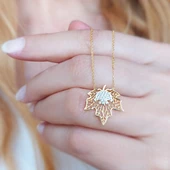 925 Ayar Gümüş Çınar Yaprağı Kolye thumbnail 3