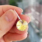 925 Ayar Gümüş Swarovski Taşlı Küpe - 4