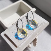 925 Ayar Gümüş Swarovski Taşlı Küpe - 1