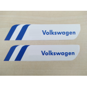 VOLKSWAGEN STİCKER 2li Takım 11,5x2,5cm Mavi AYNA STİCKER VOLKSWAGEN YAZISI, ARMASI, ETİKETİ, ÇIKARTMASI - 1