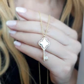 925 Ayar Gümüş Kadın Anahtar Kolye thumbnail 1