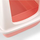 Mikopet Büyük Kapalı Kedi Tuvaleti Pembe - 5