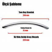 Mobilya Dolap Kapak Çekmece Kulpu Krom Metal 320 mm - 3