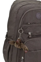 Elatae Su Geçirmez Krinkıl Kumaş Ortopedik Çok Gözlü Okul Sırt Çantası Vizon thumbnail 5