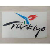 TÜRKİYE STİCKER 11x5cm Siyah TÜRKİYE YAZISI - TÜRKİYE ETİKETİ - TÜRKİYE ÇIKARTMASI - 1