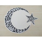 OSMANLI AY YILDIZ STİCKER 15x12cm AY YILDIZ TÜRK BAYRAĞI STİCKER, AYYILDIZ ETİKETİ, TÜRK BAYRAĞI ÇIKARTMASI - 1