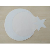 AY YILDIZ STİCKER BEYAZ 18x14cm TÜRK BAYRAĞI STİCKER - AYYILDIZ ETİKETİ - TÜRK BAYRAĞI ÇIKARTMASI - 1